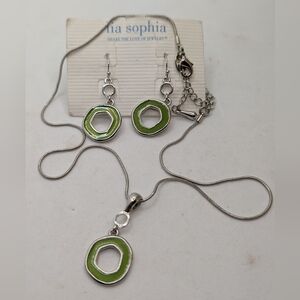 Lia Sophia Jewelry Set with Green Accents